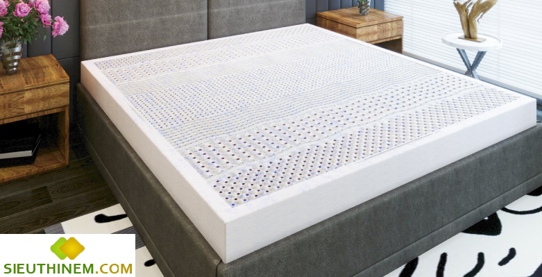 COOLUX - NỆM CAO SU KIM CƯƠNG 7 VÙNG GEL XANH MÁT