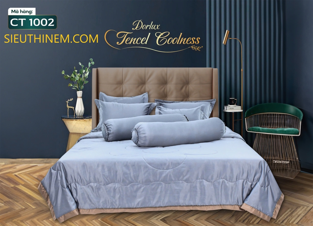 Bộ Drap 10 Món Vải Tencel Một Màu - Dorlux Tencel Coolness