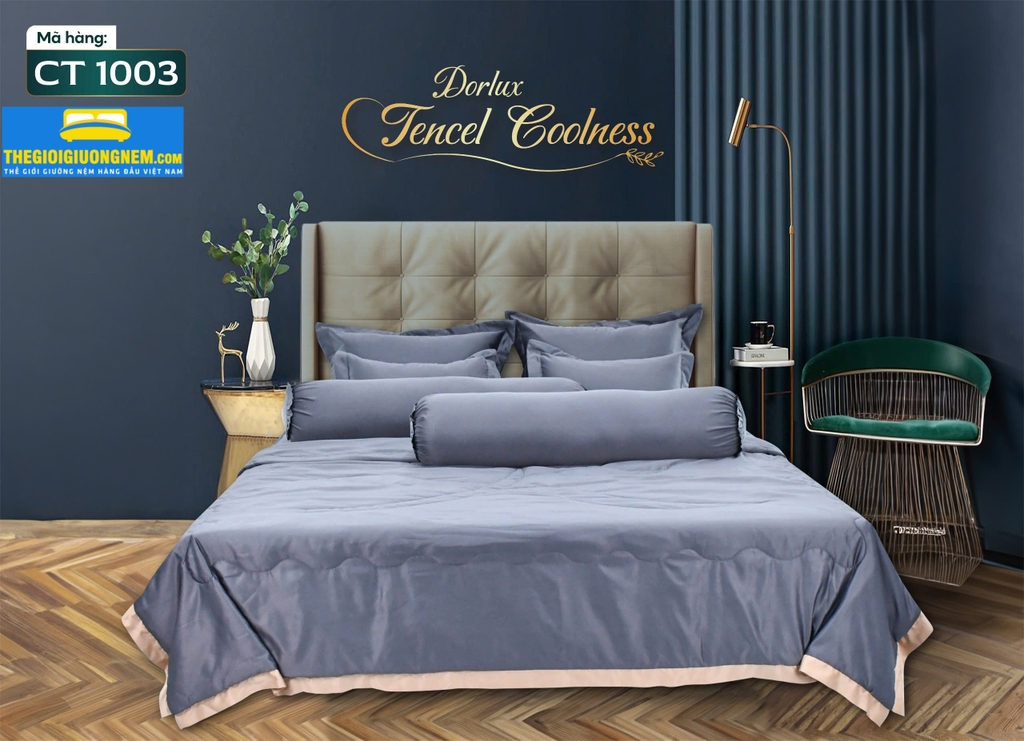 Bộ Drap 10 Món Vải Tencel Một Màu - Dorlux Tencel Coolness