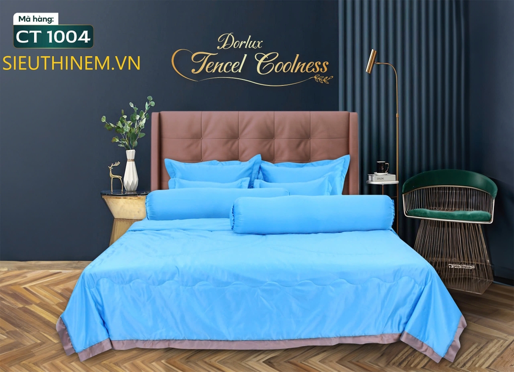 Bộ Drap 10 Món Vải Tencel Một Màu - Dorlux Tencel Coolness