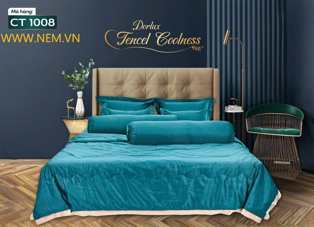 Bộ Drap 10 Món Vải Tencel Một Màu - Dorlux Tencel Coolness