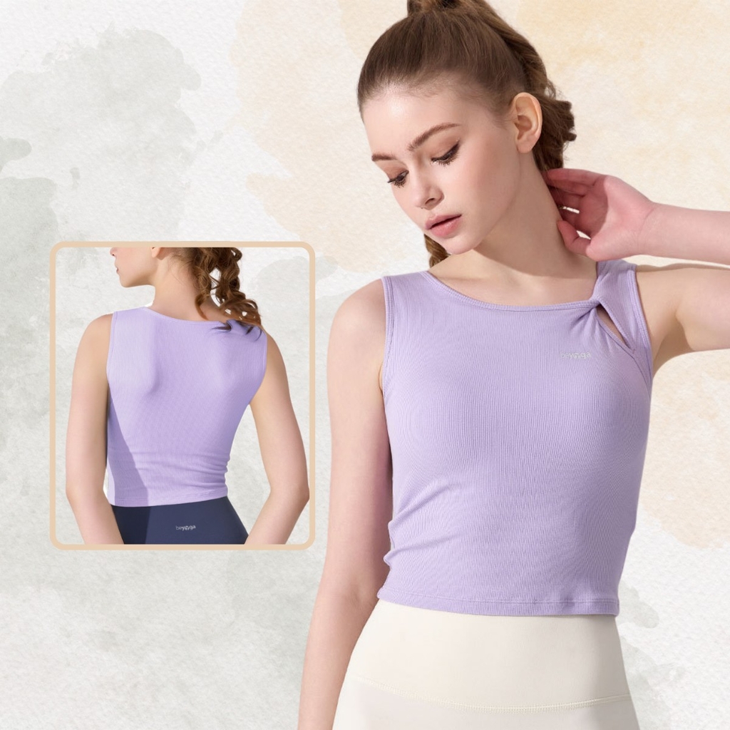 Áo tập tanktop cut-out vai xoắn TNK5126 beYoga