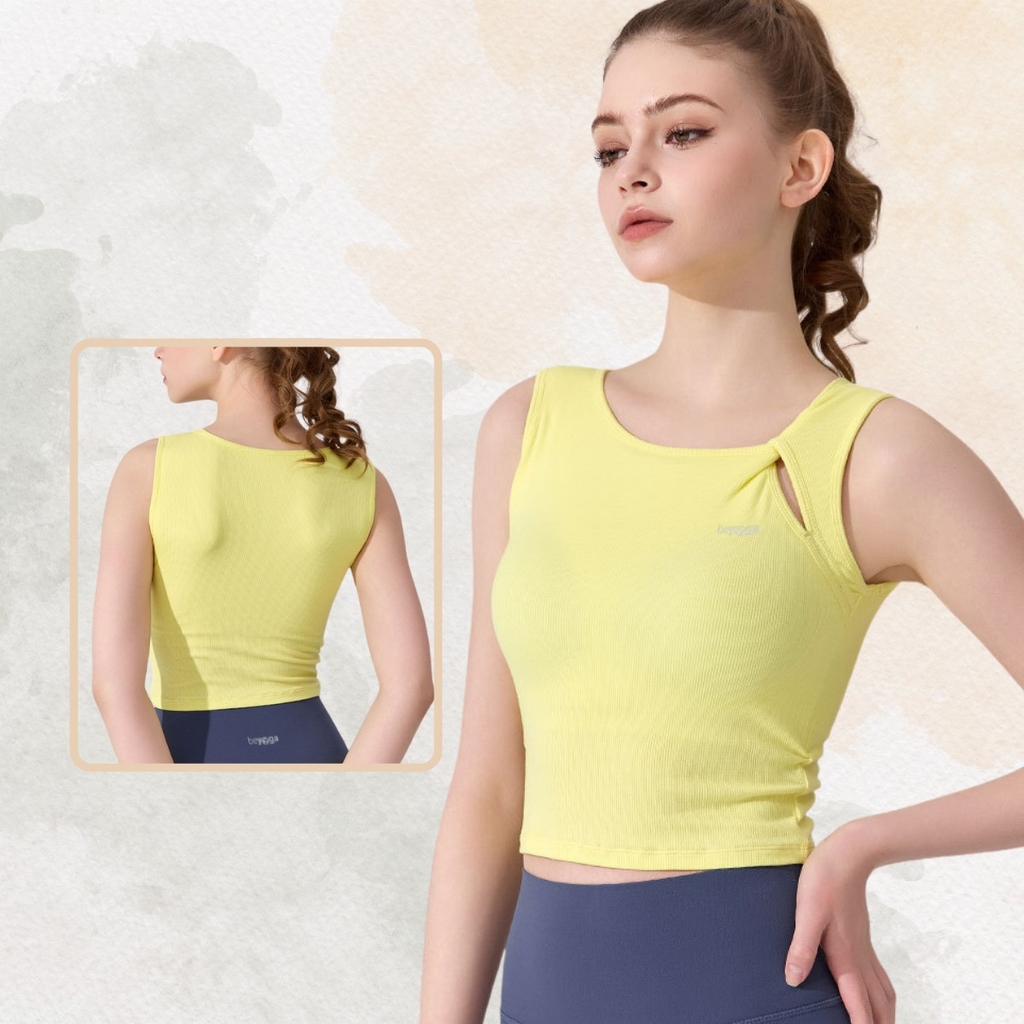 Áo tập tanktop cut-out vai xoắn TNK5126 beYoga