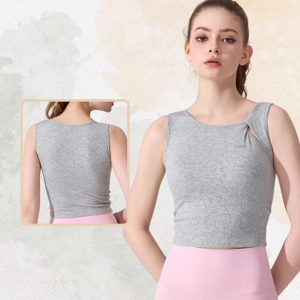 Áo tập tanktop cut-out vai xoắn TNK5126 beYoga