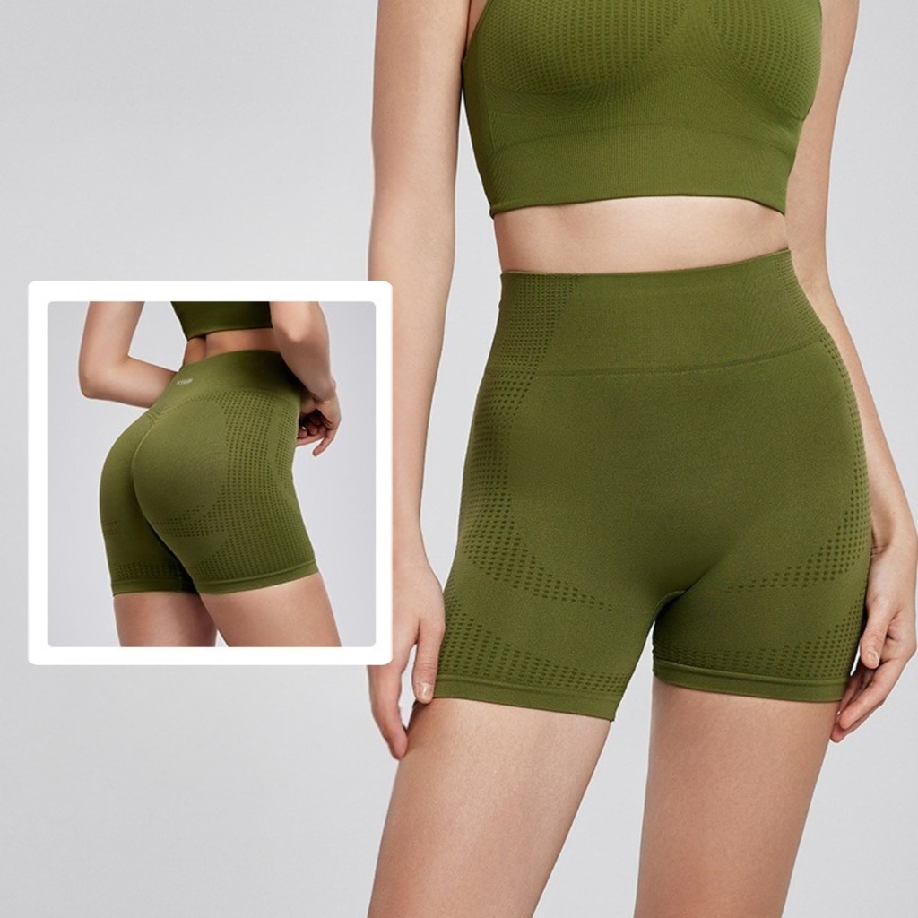 Quần short nhún mông SHT5124 beYoga – Cạp cao gen bụng, tôn dáng