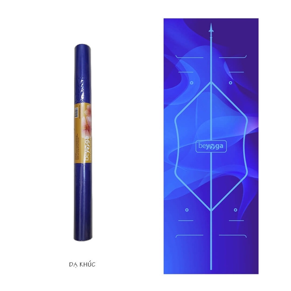 Thảm tập yoga du lịch cao su phủ nỉ 1mm beYoga