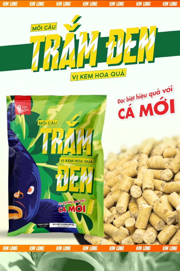 Mồi câu trắm đen TH2 Kim Long vị kem hoa quả
