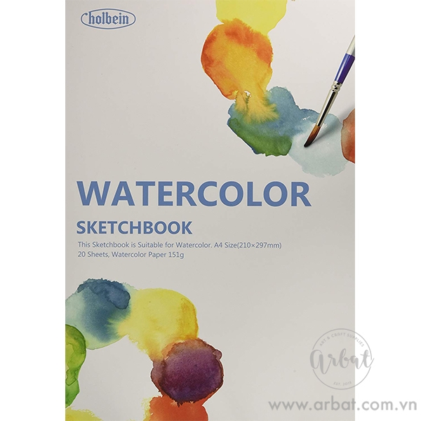 Sổ sketchbook màu nước Holbein