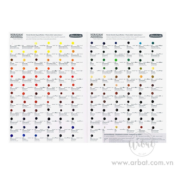 Set Dot Card Schmincke Horadam 140 màu