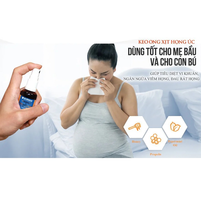 Keo Ong Xịt Họng Úc Dùng Tốt Cho Phụ Nữ Có Thai Và Cho Con Bú