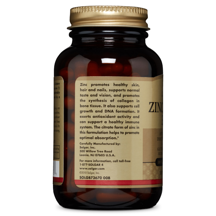 SOLGAR® Kẽm Zinc Citrate 30mg 100 Viên nang thực vật Công ty TNHH