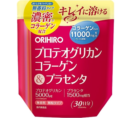 Bột Collagen Orihiro Proteoglycan nhau thai heo 11000mg (180g) - Nhật Bản