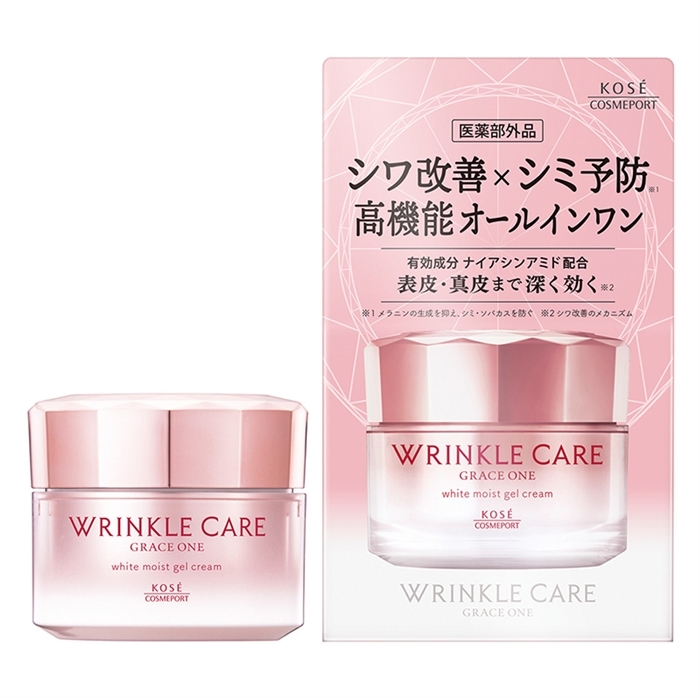 Kem dưỡng ẩm trắng da Kose Wrinkle Care Grace One White Moist Gel Cream (100g) - Nhật Bản