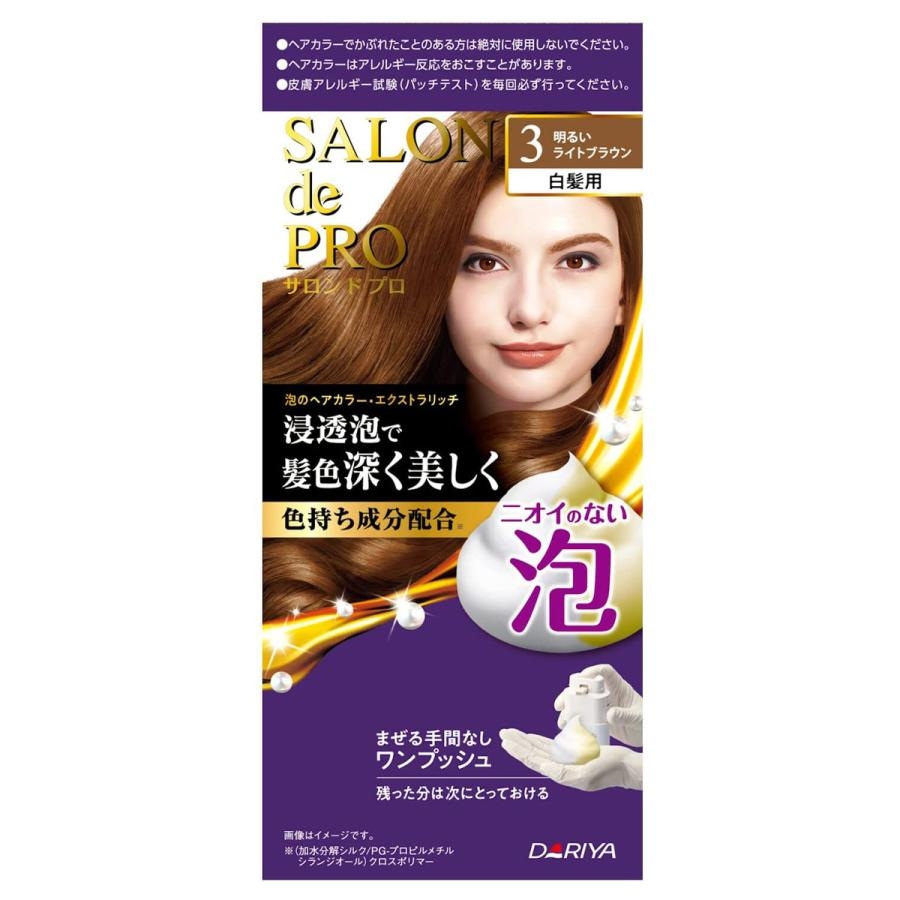 Thuốc nhuộm tóc phủ bạc không mùi dạng bọt Salon de Pro (100g) - Nhật Bản