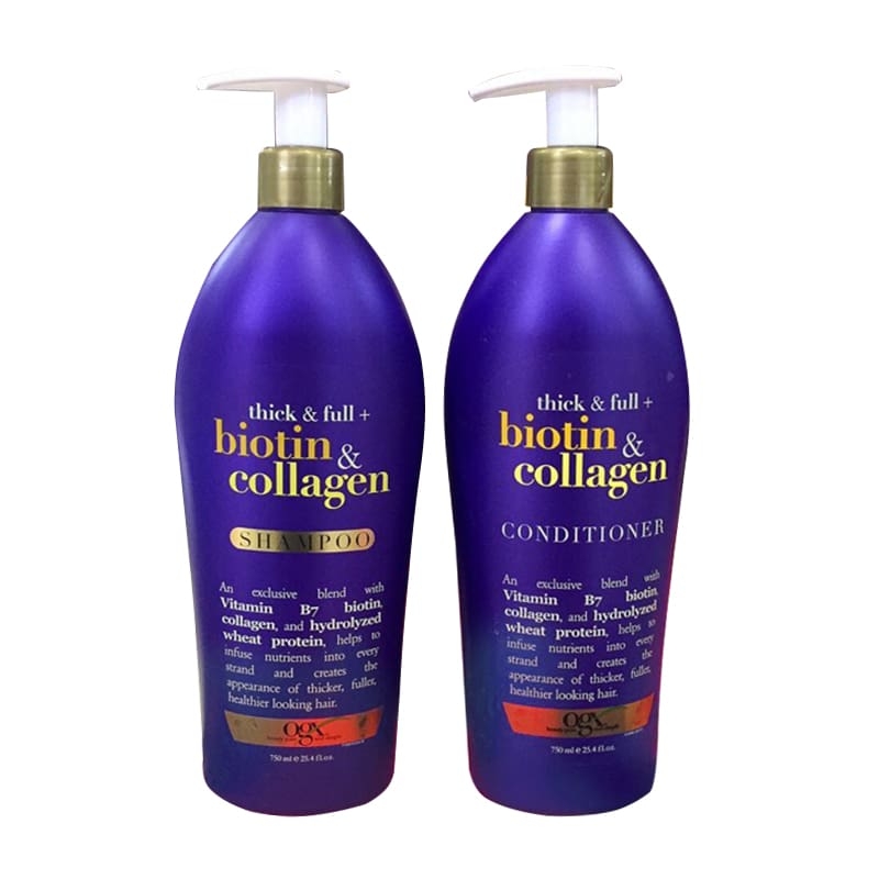 Bộ dầu gội & dầu xã OGX Biotin & Collagen (750ml) - Mỹ