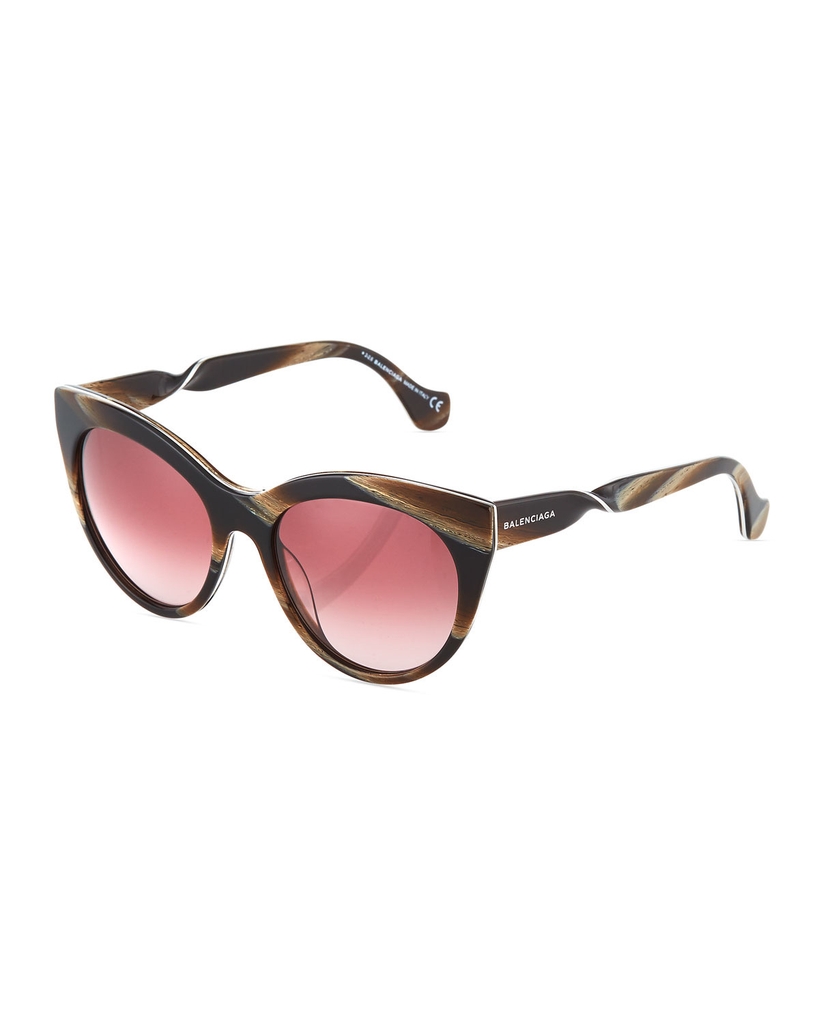 Kính mát Balenciaga Cat-Eye Acetate Sunglasses BA 51 62Z (140 mm)
