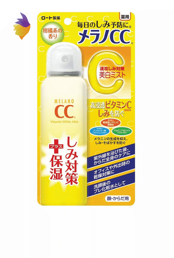 Xịt Khoáng Dưỡng Trắng Da, Giảm Thâm Nám Melano CC Whitening Mist (100g) - Nhật Bản