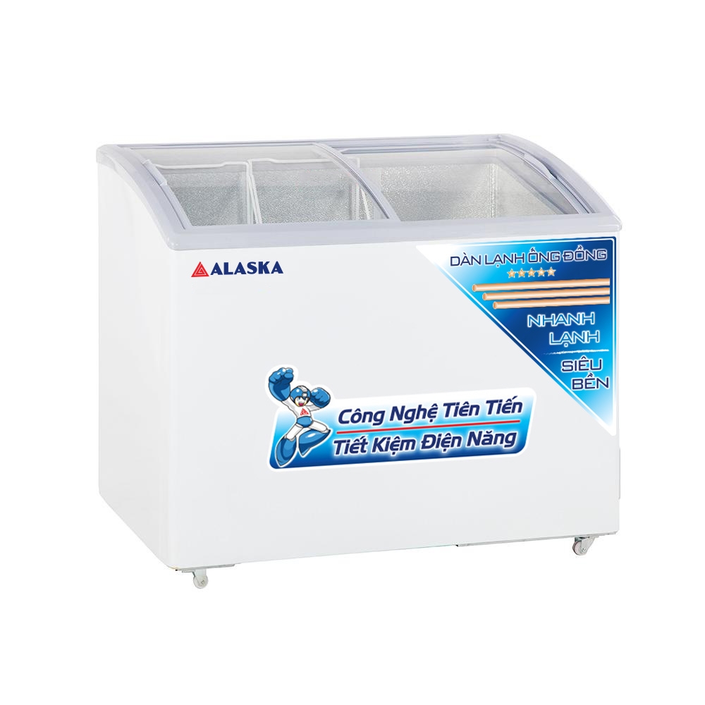 Tủ đông ALASKA kính cong KC-210C