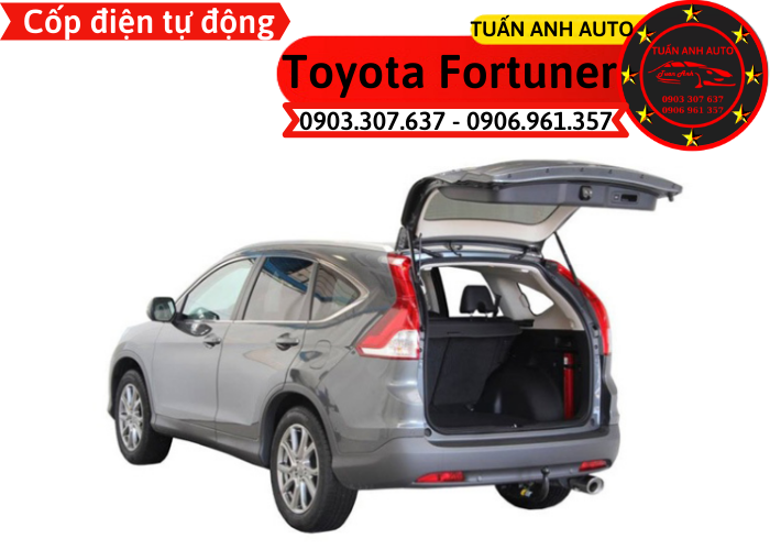 Độ cốp điện ô tô đóng mở tự động Toyota Fortuner