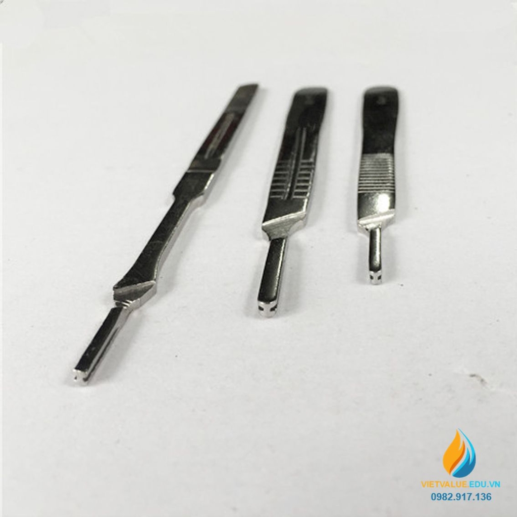 Cán dao mổ số 4, Inox 304, dài 14cm, cán dao y tế thực hành chất lượng ...