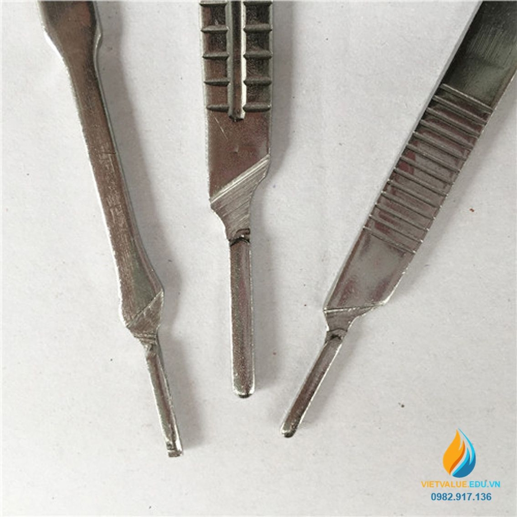 Cán dao mổ số 3, Inox 304, dài 12.5cm, cán dao y tế thực hành chất ...
