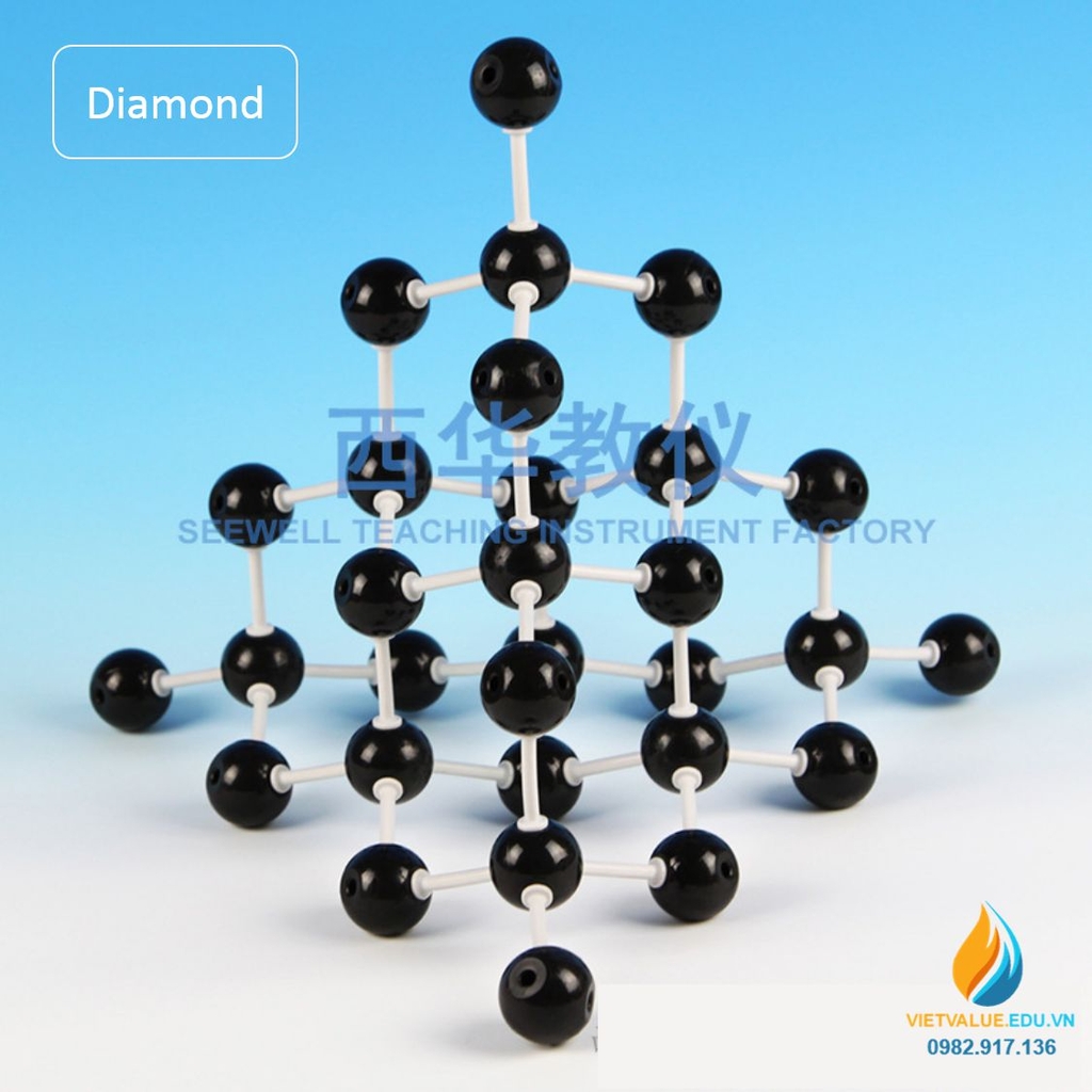 Mô hình Diamond, mô hình kim cương, mô hình phân tử hóa học VIETVALUE