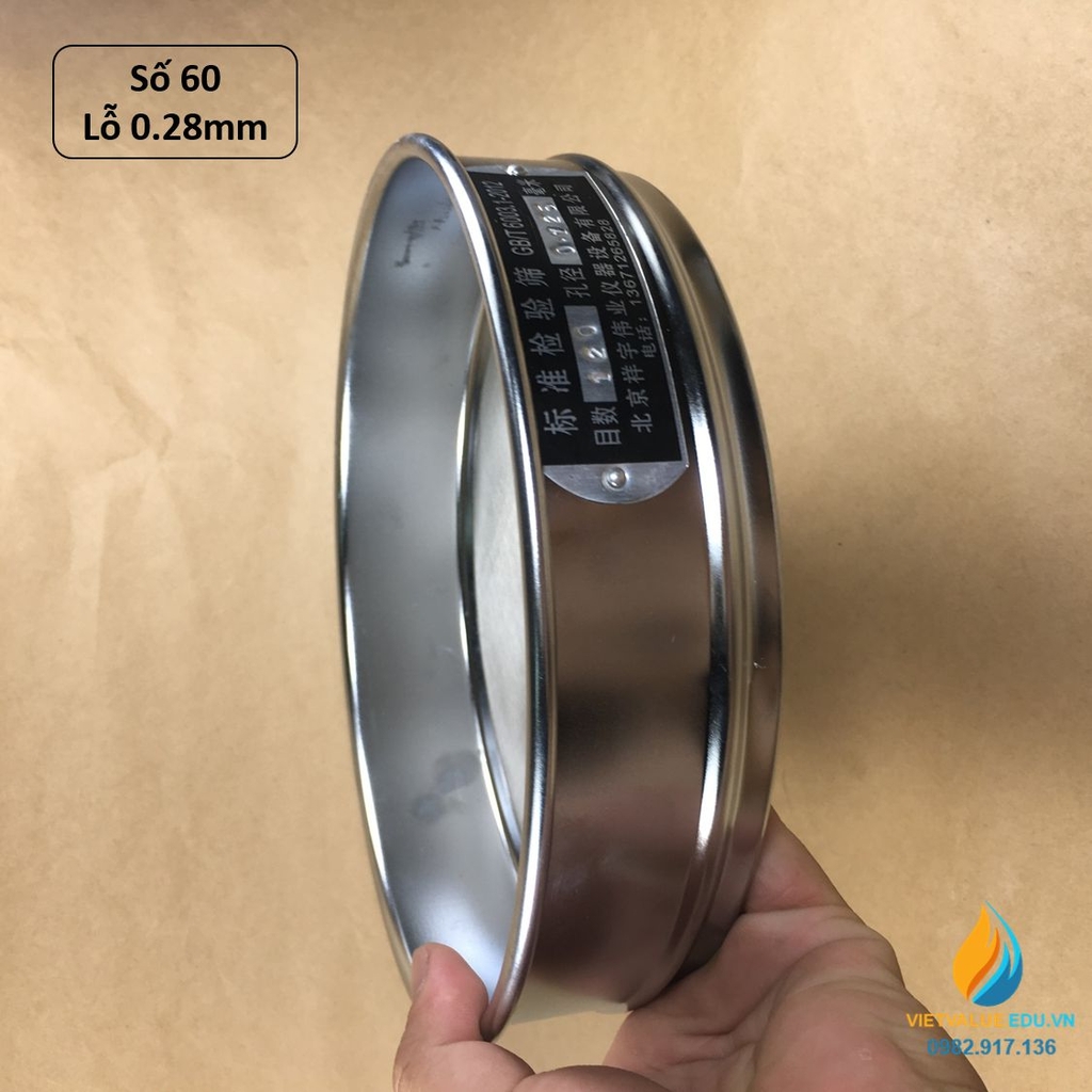 Sàng rây tiêu chuẩn đường kính 20cm kích thước mắt sàng 0.28mm, mã sàng ...