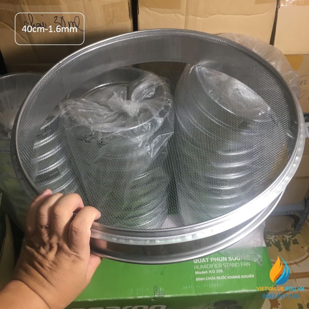 Sàng rây tiêu chuẩn đường kính 40 cm, mắt sàng kích thước 1.6mm, inox ...