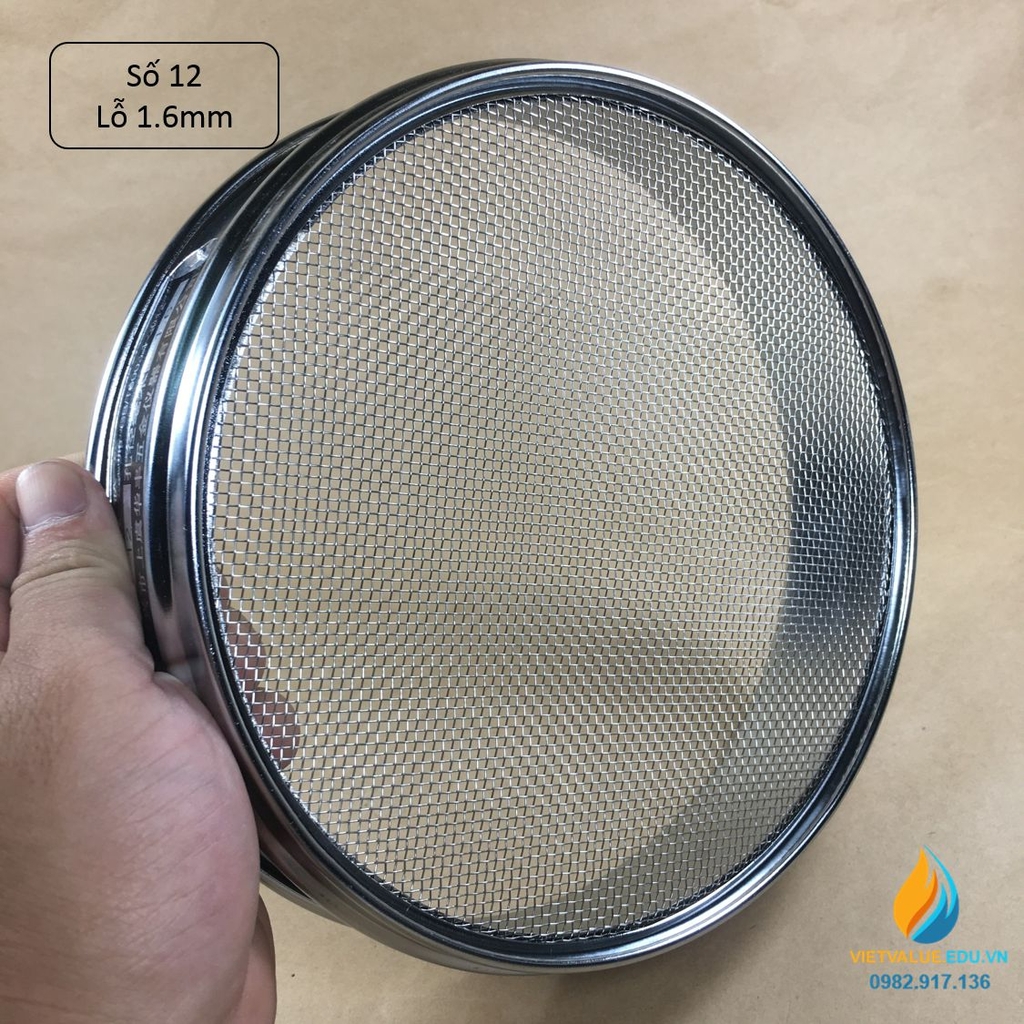 Sàng rây tiêu chuẩn đường kính 20cm kích thước mắt sàng 1.6mm, mã sàng ...