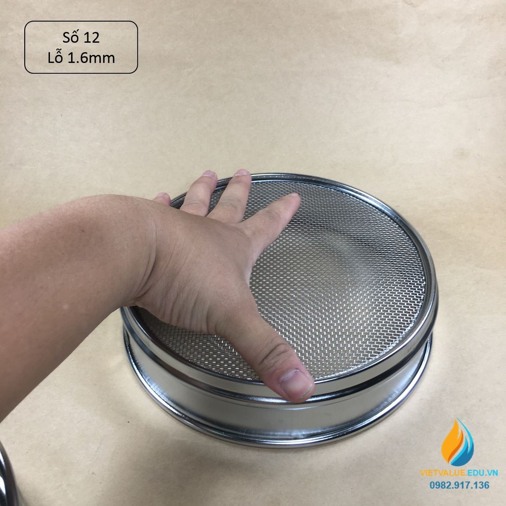 Sàng rây tiêu chuẩn đường kính 20cm kích thước mắt sàng 1.6mm, mã sàng ...