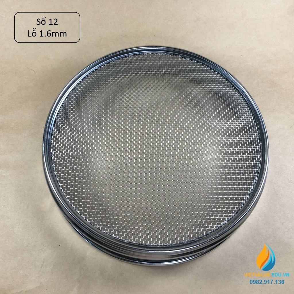 Sàng rây tiêu chuẩn đường kính 20cm kích thước mắt sàng 1.6mm, mã sàng ...