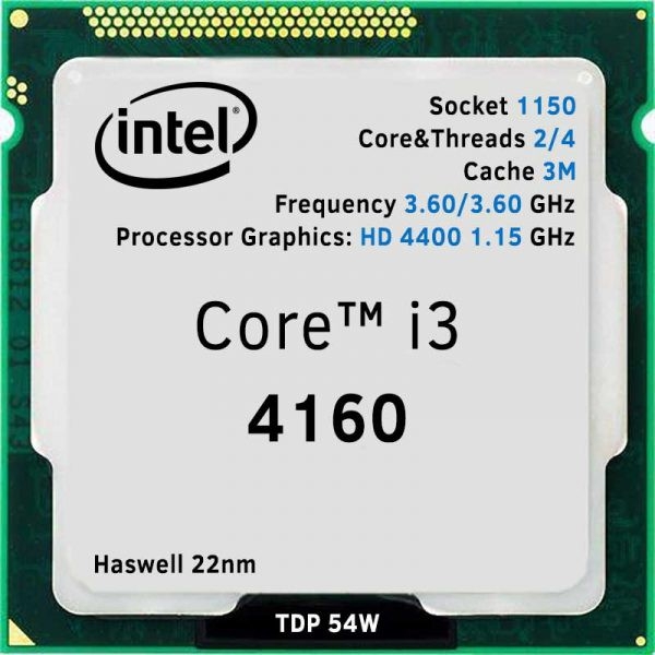 Bộ xử lý Intel® cpu Core™ i3-4160 3M bộ nhớ đệm, 3,60 GHz | ducchinhpc