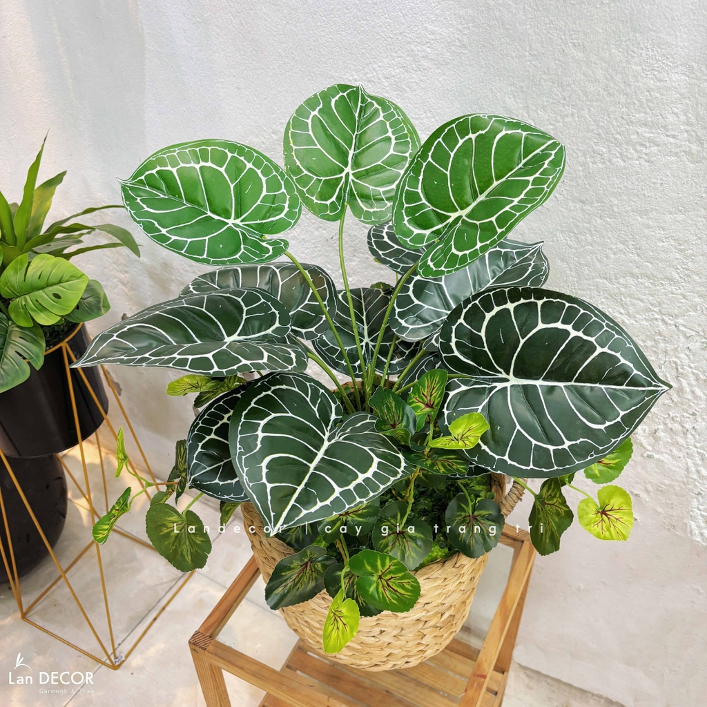 giỏ cây giả decor