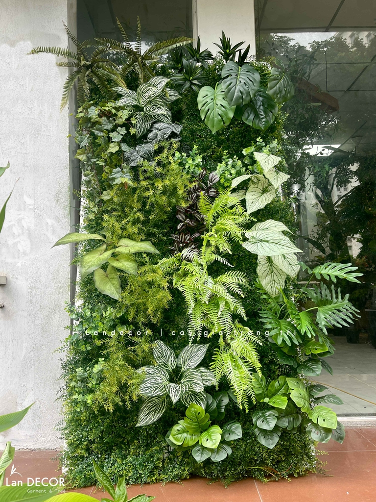 tường cây giả