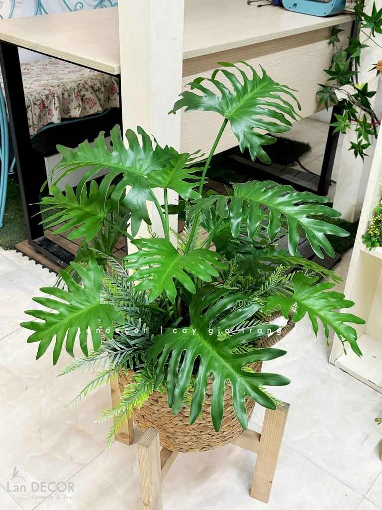 giỏ cây giả decor