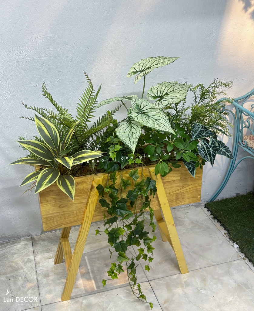 kệ cây giả decor