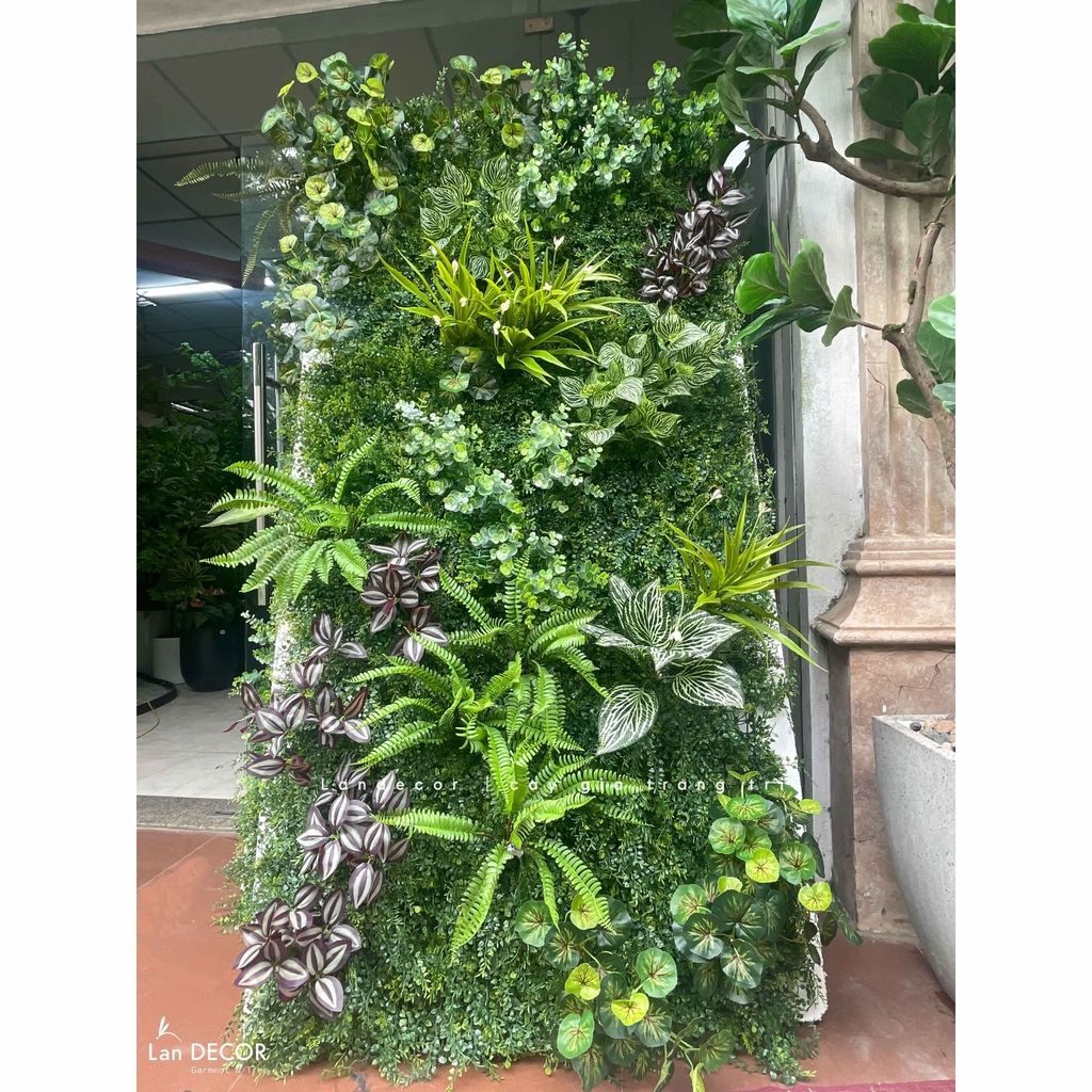 tường cây giả 