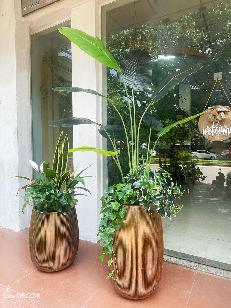 cây chuối giả decor