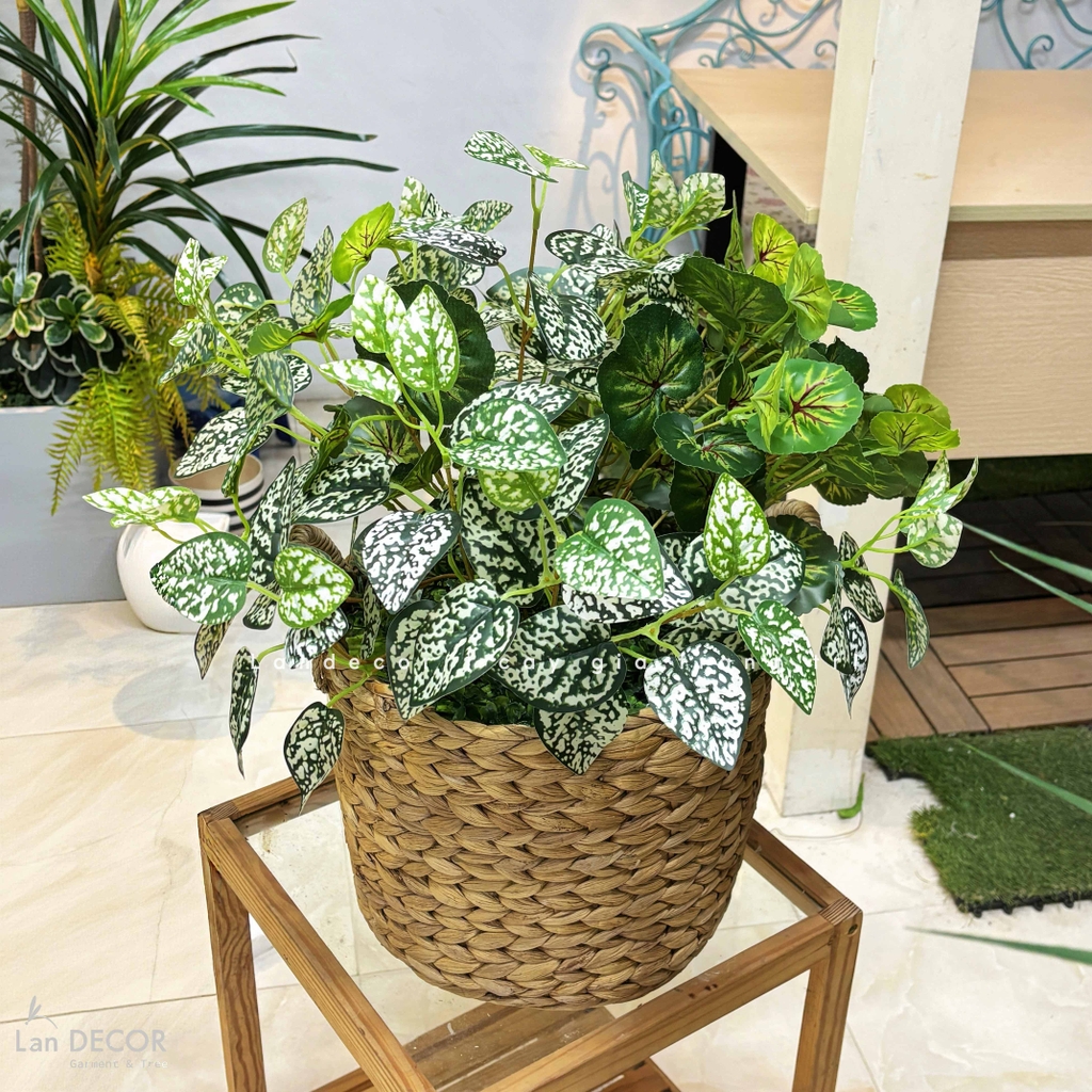 giỏ cây giả decor