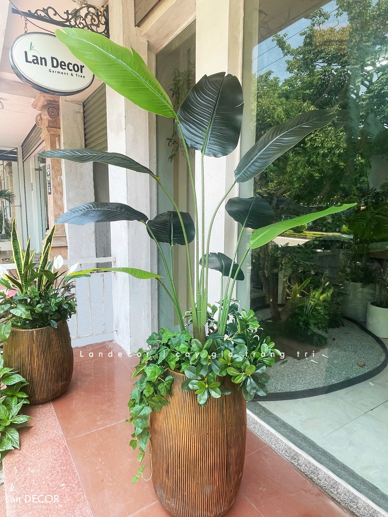 cây chuối giả decor
