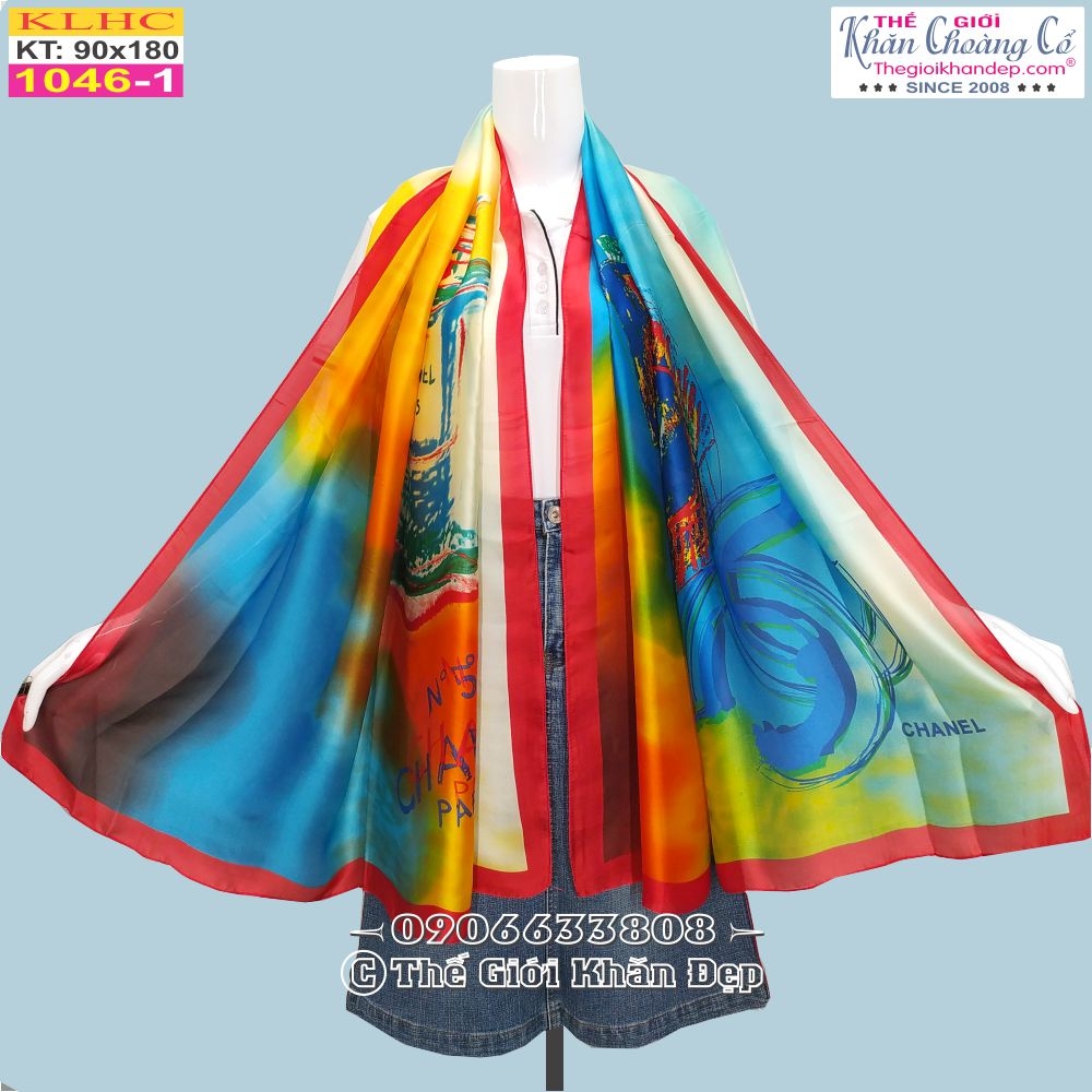 Khăn Choàng Cổ Lụa Thời Trang Thế Giới Khăn Đẹp KLHC 1046 01