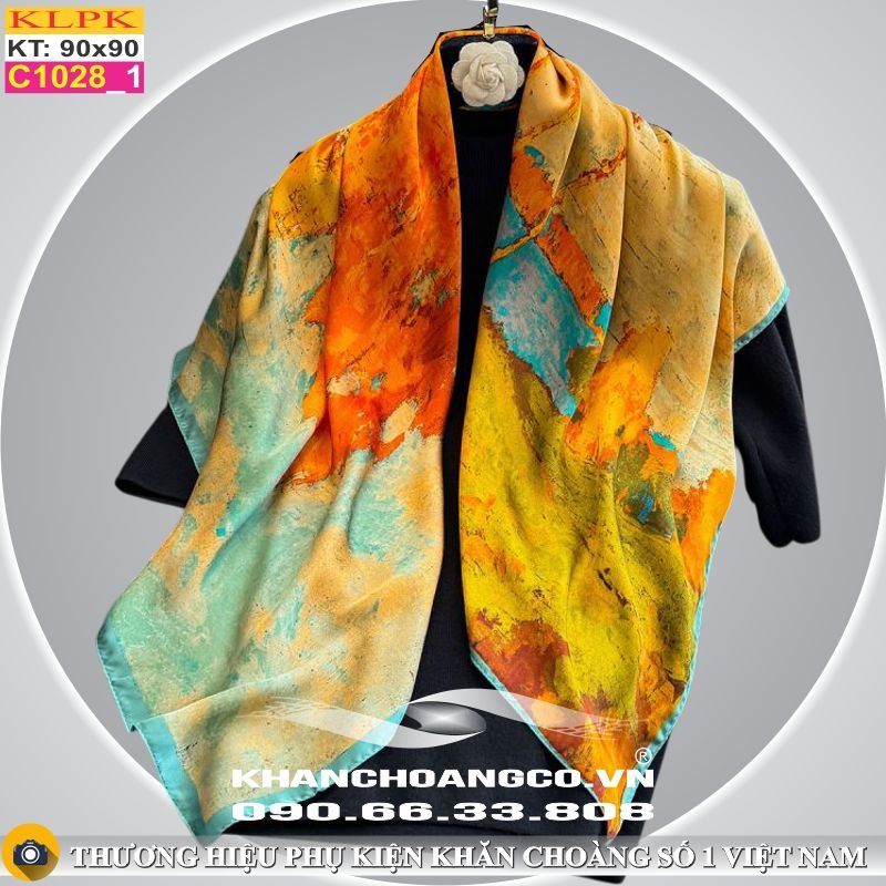 Khăn Phụ Kiện Lụa Vuông 90cm - Thế Giới Khăn Đẹp - C1040_1