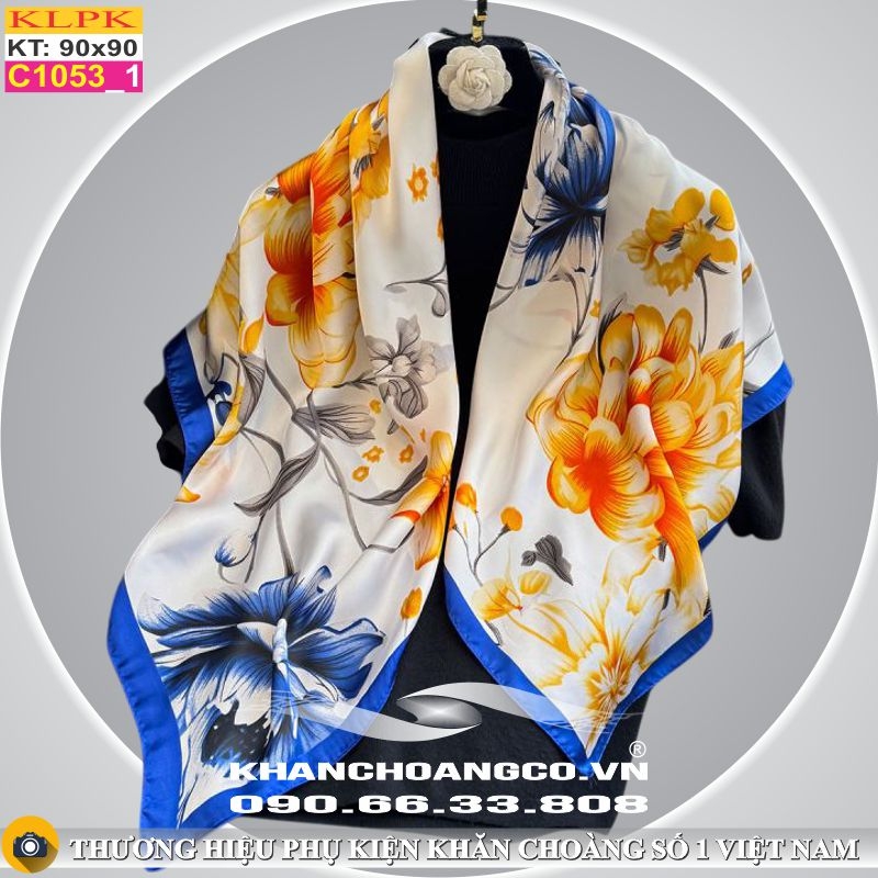 Khăn Phụ Kiện Lụa Vuông 90cm - Thế Giới Khăn Đẹp - C1036_1