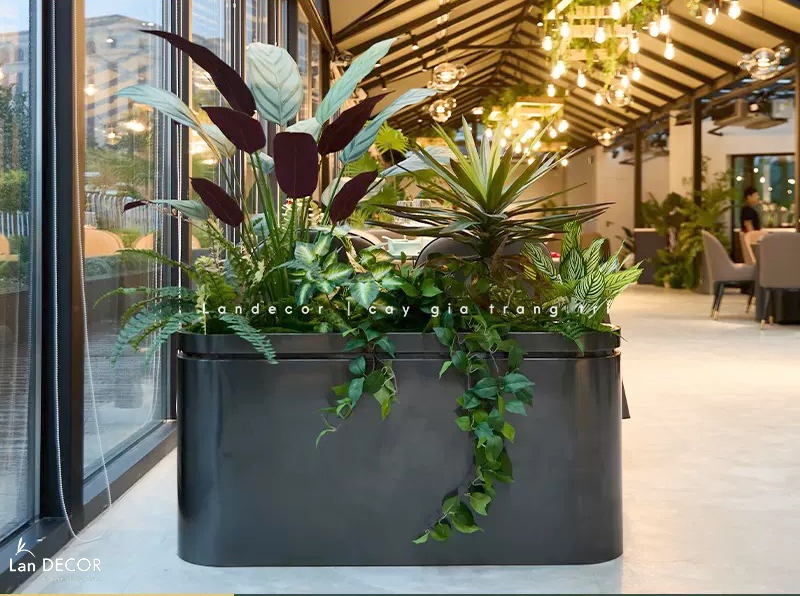 bồn cây giả tiểu cảnh