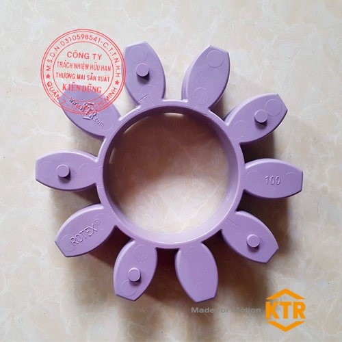 Đệm giảm chấn cho khớp nối KTR Rotex 100 98ShA LILAC