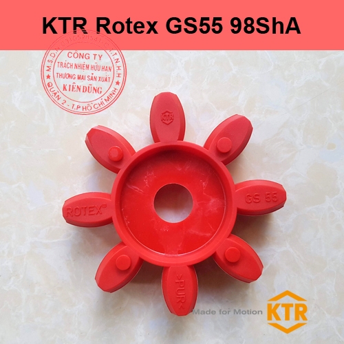 Đệm giảm chấn cho khớp nối KTR Rotex GS55 98ShA RED Band