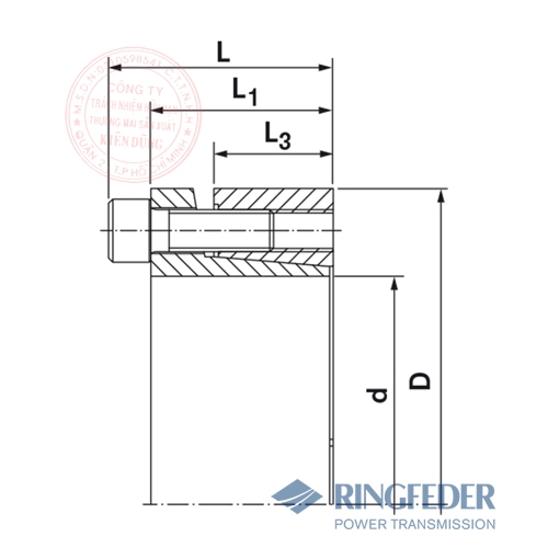 Thiết bị khóa trục côn ECOLOC RfN 7003 bản vẽ