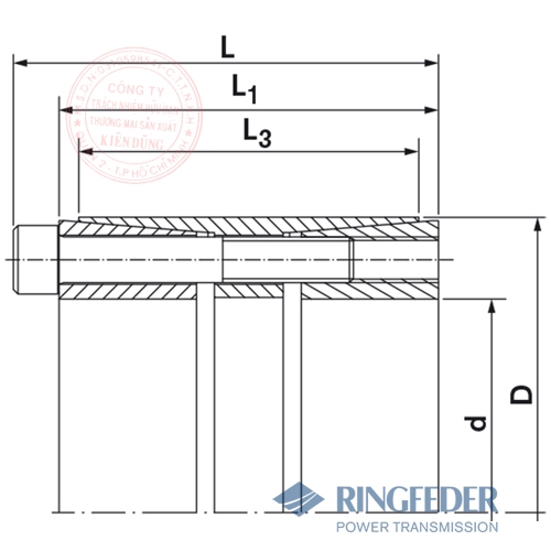 Thiết bị khóa trục côn ECOLOC RfN 7005 bản vẽ