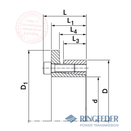 Thiết bị khóa trục côn ECOLOC RfN 7006 bản vẽ