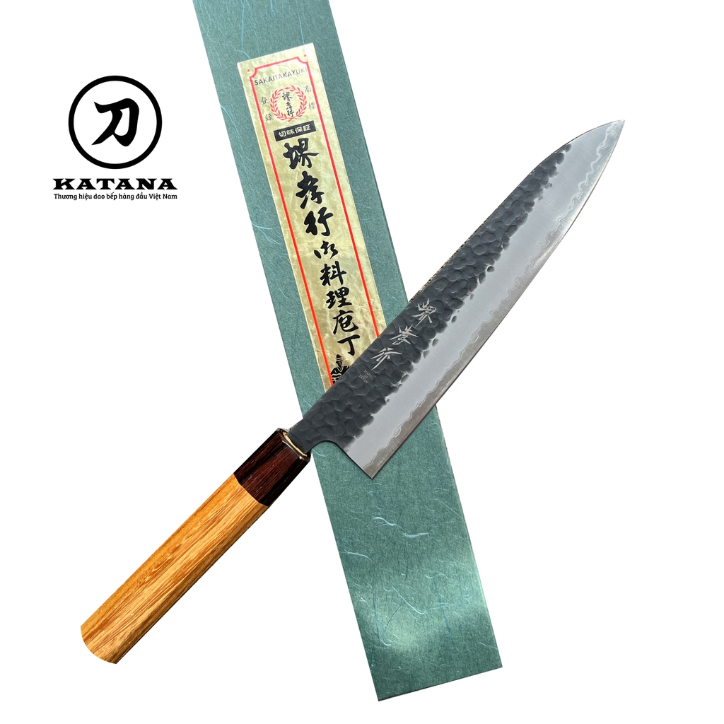 Dao bếp Nhật cao cấp Sakai Takayuki siêu thép xanh Blue Steel Gyuto - Dao thái thịt cá (210mm)